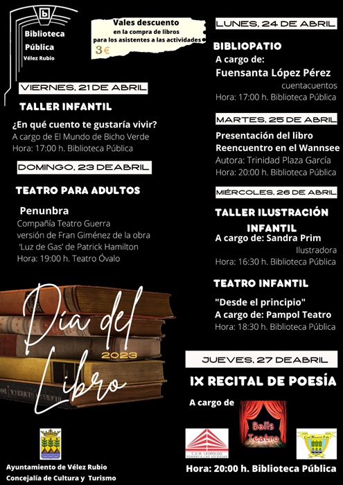 ACTIVIDADES CON MOTIVO DE LA CELEBRACIÓN DEL DÍA DEL LIBRO 2023.